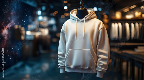 Wallpaper Mural Plain white hoodie on mannequin in store. Torontodigital.ca