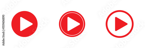 play button youtub, you tube video icon, logo symbol red banner, flat vector, social media sign, mobile app, web video mark vector. 
