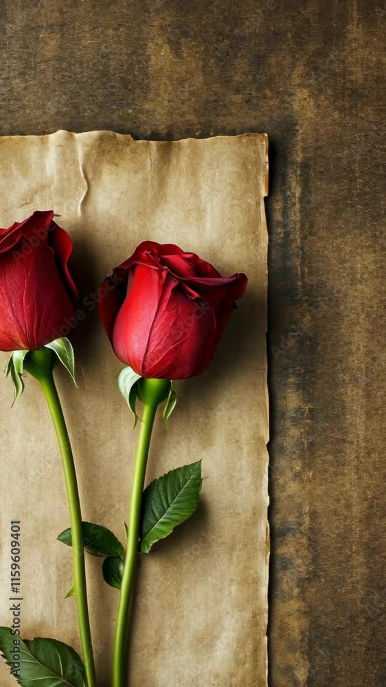 custom made wallpaper toronto digitalRed roses placed on crumpled brown paper with natural lighting creates a romantic atmosphere in a minimalist composition