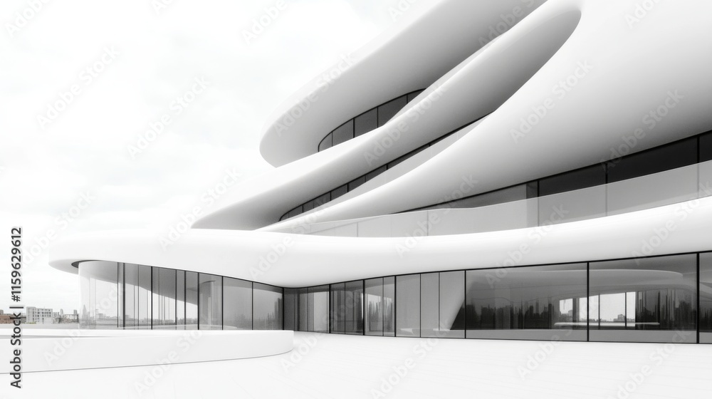 Innovative High-Tech Architecture with Flowing Forms Innovative High-Tech Architecture with Flowing Forms