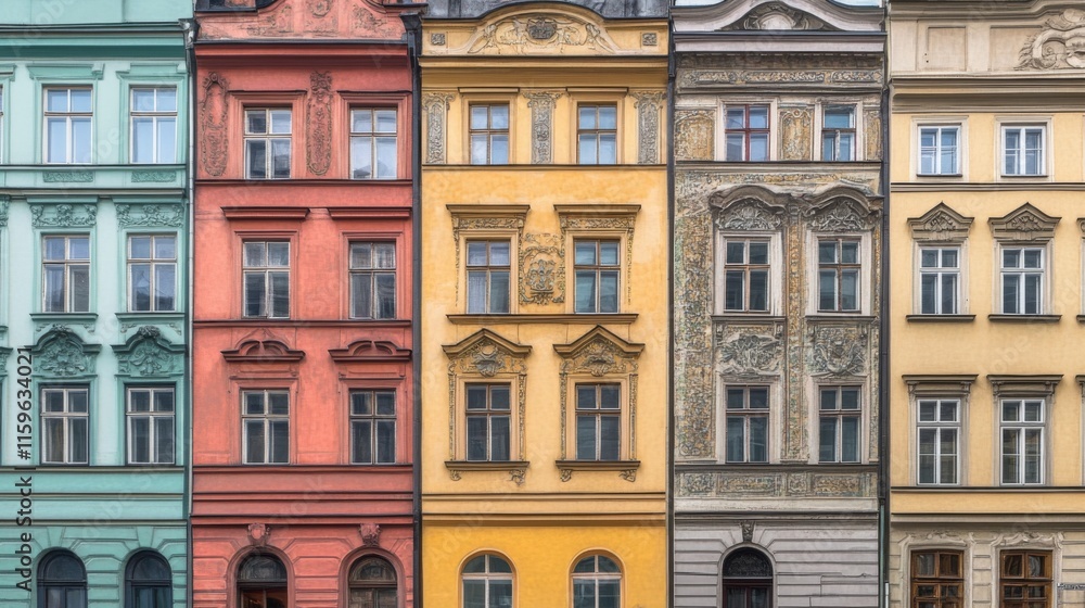 Fototapeta premium Stylish Historical Buildings with Modern Details