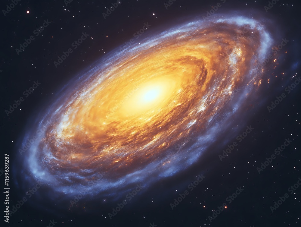 Fototapeta premium A vibrant spiral galaxy in deep space