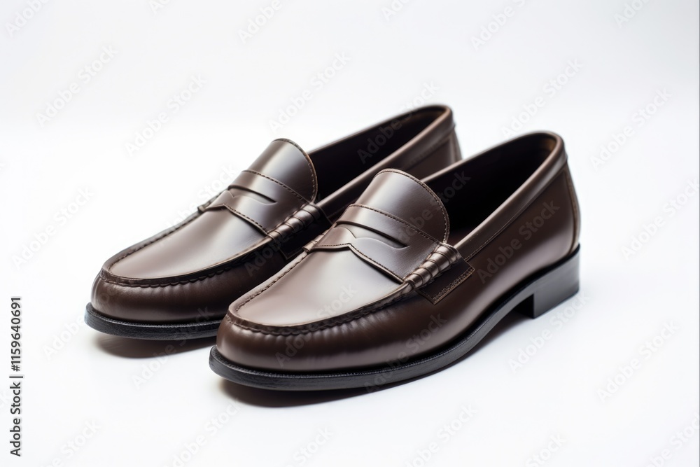 Dark Brown Loafers - Slip into Style with this Casual Attire - Pair of Isolated Footwear Dark Brown Loafers - Slip into Style with this Casual Attire - Pair of Isolated Footwear