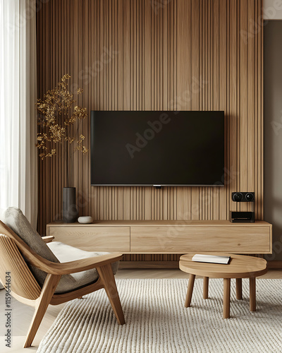 interior of a room with a chair