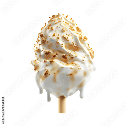 Toasted marshmallow icecream transparent  background photo