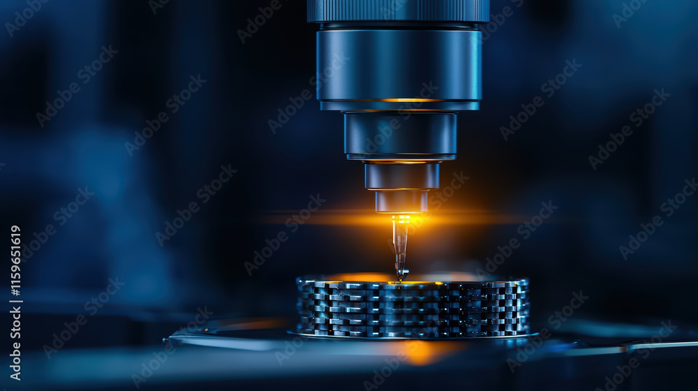 close up of robotic arm using precision technology to assemble intricate components, showcasing advanced manufacturing processes close up of robotic arm using precision technology to assemble intricate components, showcasing advanced manufacturing processes