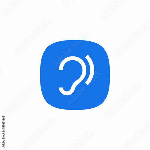 ear hear icon sign vector