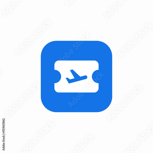 flight ticket icon sign vector