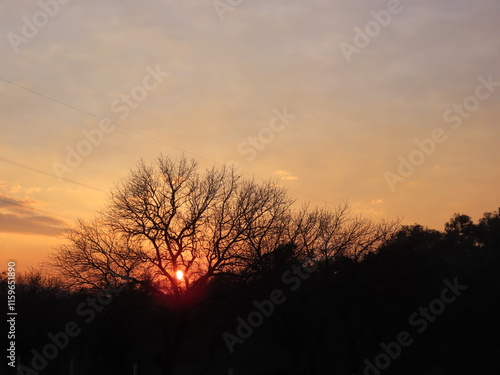 sunset in the mountains