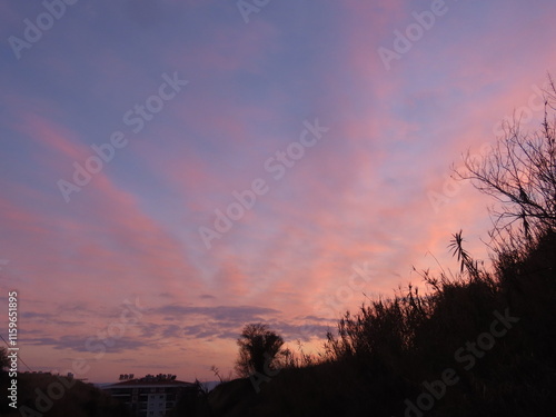 sunset in the mountains