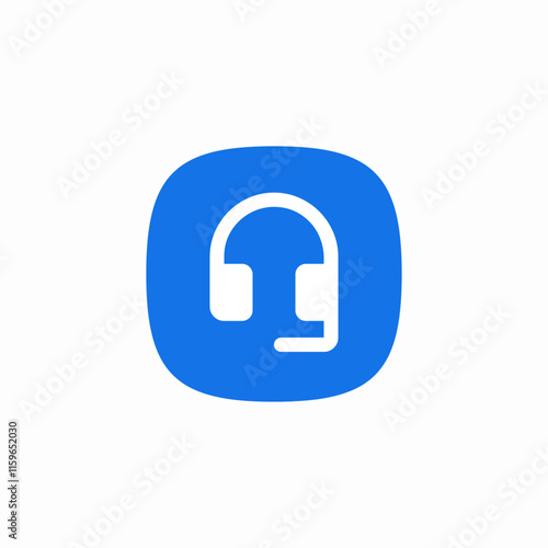 headset support center icon sign vector