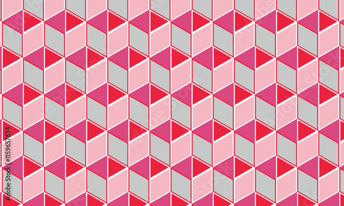 Vector geometric background pattern design formed from a combination of triangles and parallelograms in soft colors