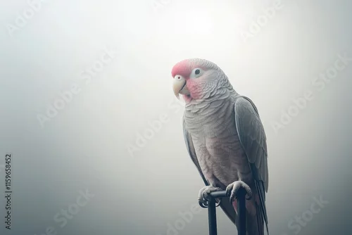 Obraz Grey Parrot beauty portrait in thoughtful studio setting