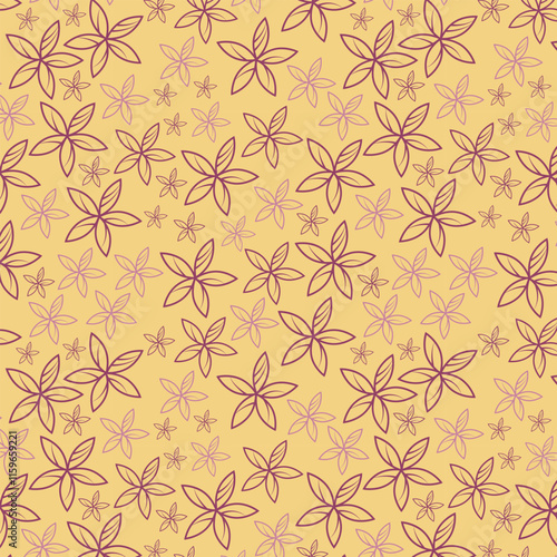 Blossom Flowers seamless vector pattern