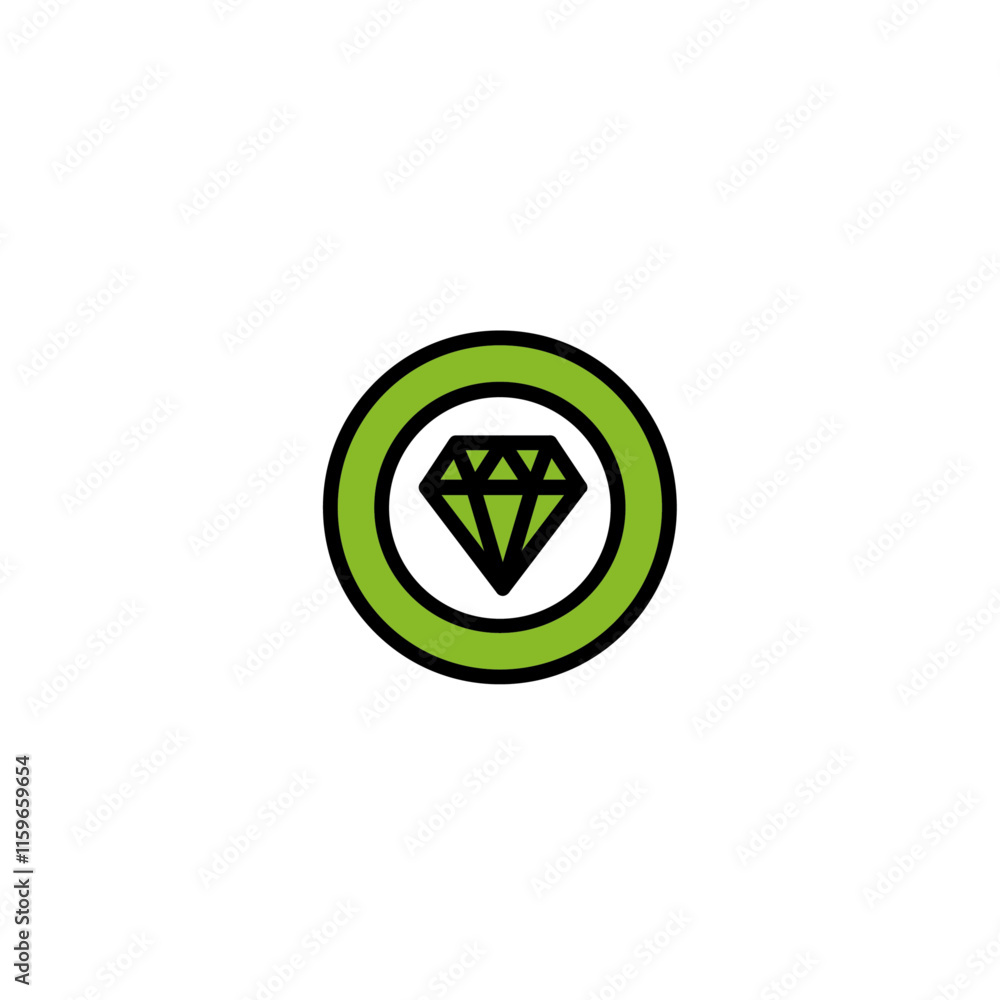 Diamond icon flat vector design Diamond icon flat vector design