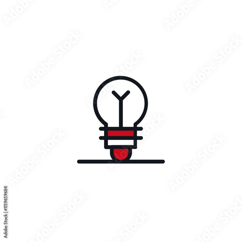 Light bulb icon flat vector design