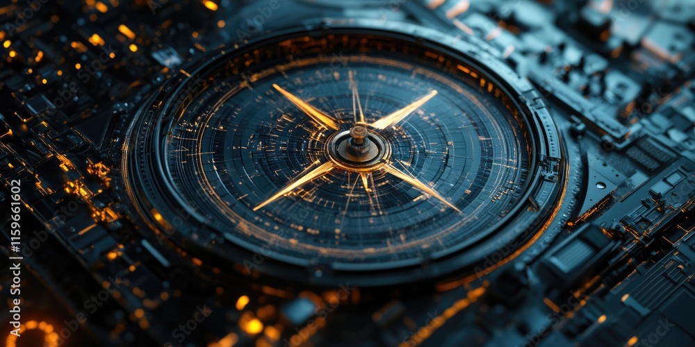 Fototapeta premium Service Desk Compass: Navigating Client Support in the Digital Business Landscape