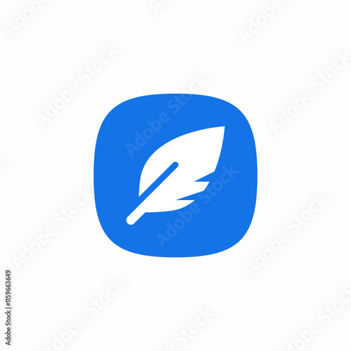 feather pen icon sign vector