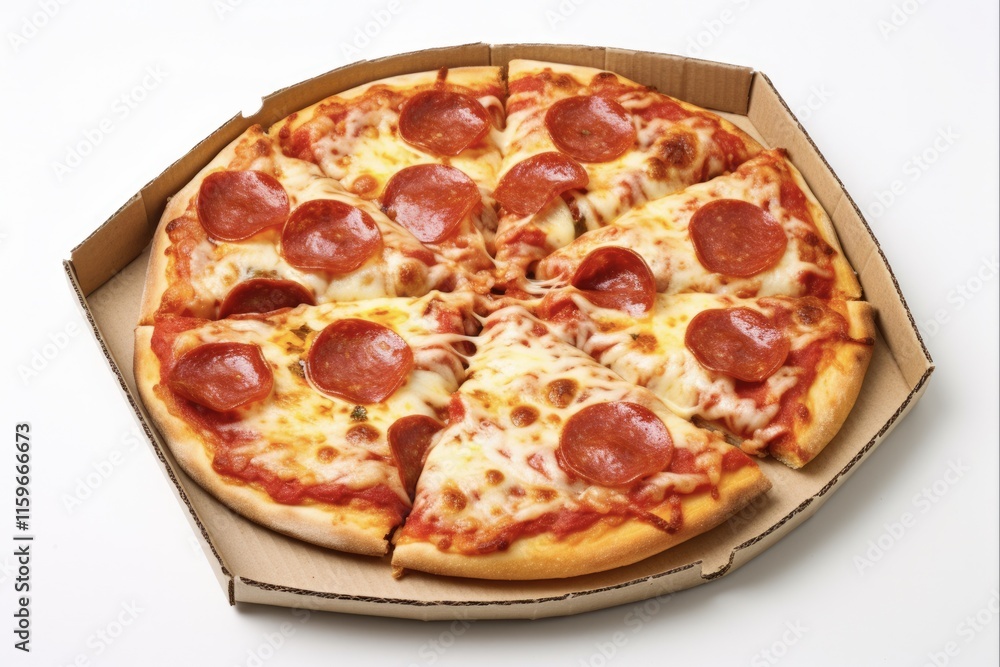 Leftover Pizza on White Background - A Greasy Takeout Slice with Cold Pepperoni, Cheese, and Crust of Fast Food Leftover Pizza on White Background - A Greasy Takeout Slice with Cold Pepperoni, Cheese, and Crust of Fast Food