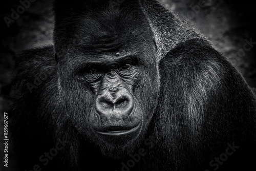 photographs of gorillas in their natural habitat in the middle of nature photo