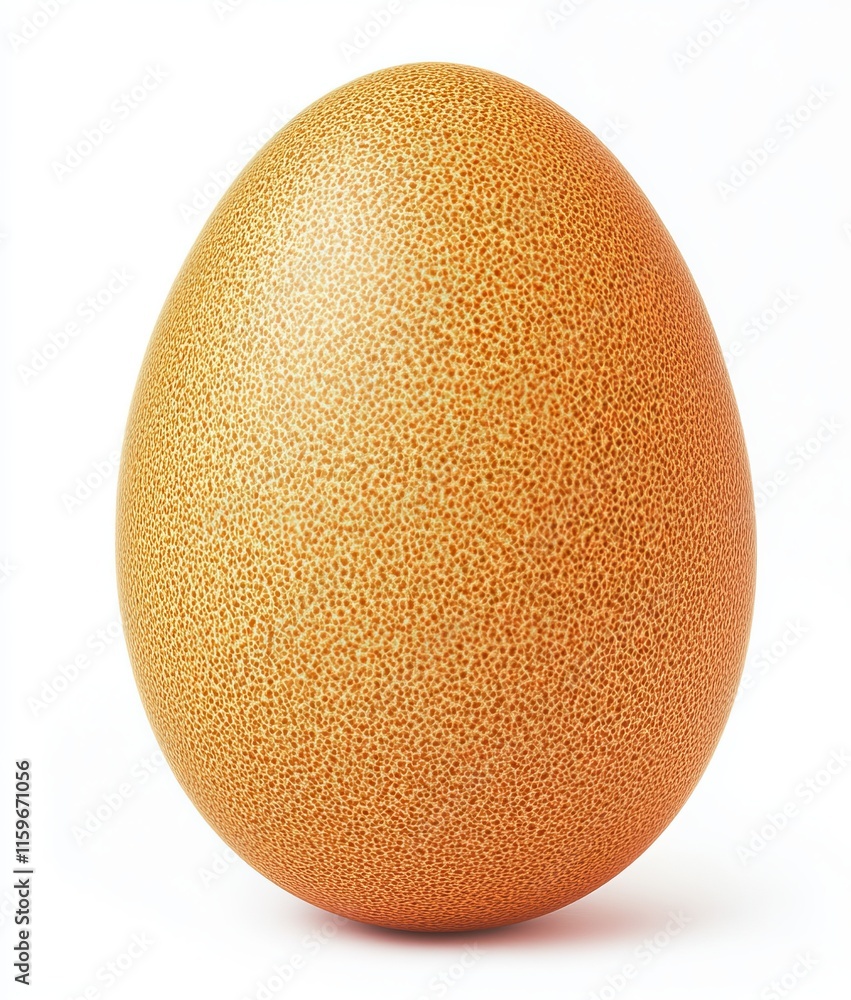 An egg in close-up, isolated on a white background with a clipping path.A close-up of an egg, isolated against a white background using a clipping path.The detailed image of an egg, separated from