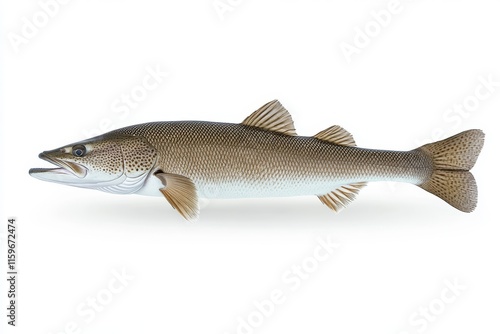 Fresh Mediterranean fish Pauro, Pagro (Pagrus pagrus) isolated on a white background photo