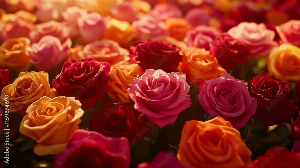 A Bountiful Bouquet Of Roses In Varied Hues A Bountiful Bouquet Of Roses In Varied Hues