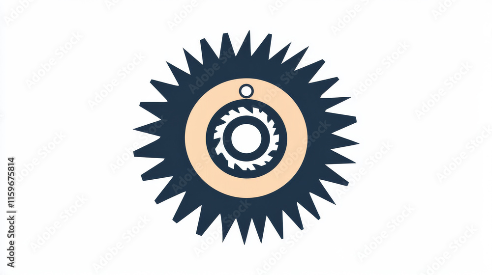 Naklejka premium Circular saw icon. Circular saw icon on a white background, isolated. The icon has three uses in applications and websites. Vector illustration. Circular saw icon on a white background.