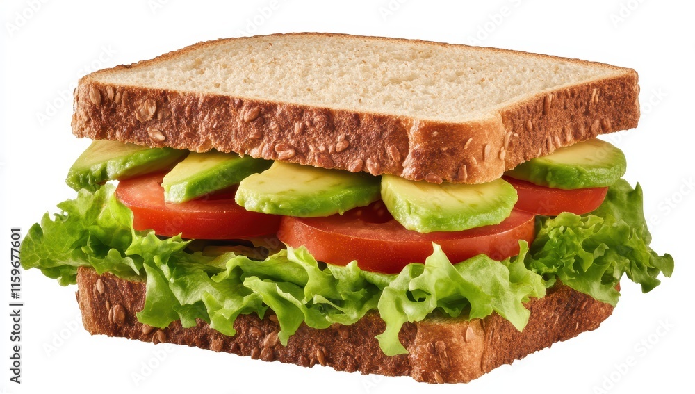 healthy vegan sandwich with avocado, tomato, and lettuce healthy vegan sandwich with avocado, tomato, and lettuce
