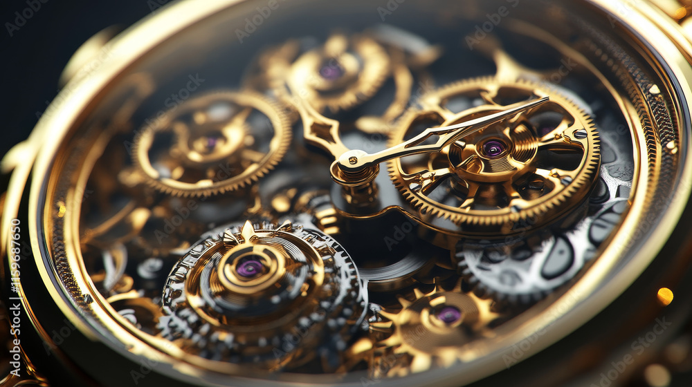 Watch of gears. 3D. Watch of gears. 3D.
