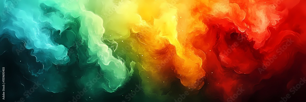 Enchanted Fluidity: Abstract Fantasy Painting Enchanted Fluidity: Abstract Fantasy Painting