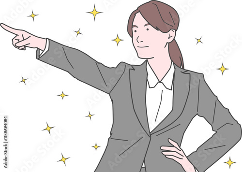 輝く未来を目指す若手社員のイメージ
