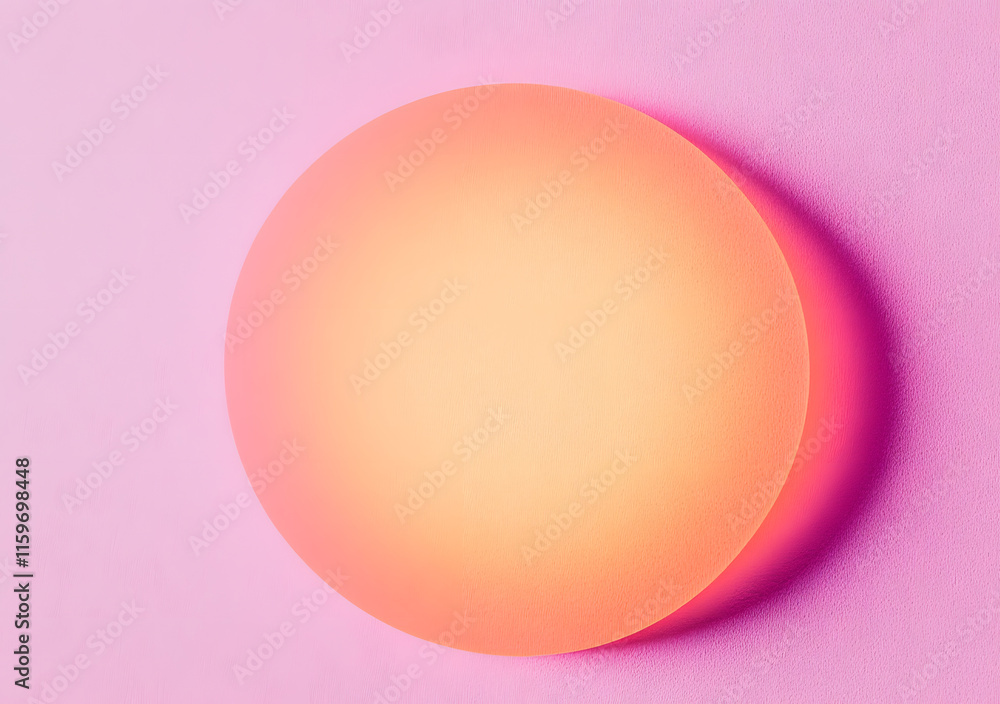 Blurred round circle gradient background with grain texture. Pink and orange colors. Blurred round circle gradient background with grain texture. Pink and orange colors.