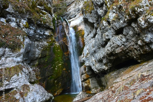 Fototapeta Naklejka Na Ścianę i Meble -  Voje waterfall in Gorenjska,