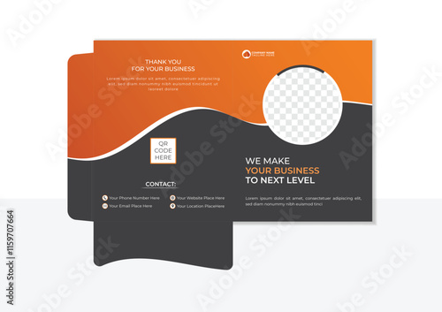 Business presentation file folder design template vector