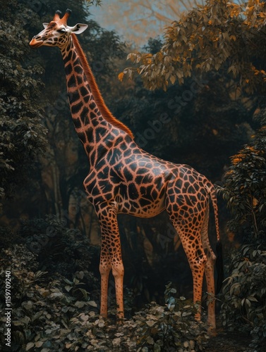 Striking Giraffe Figure photo