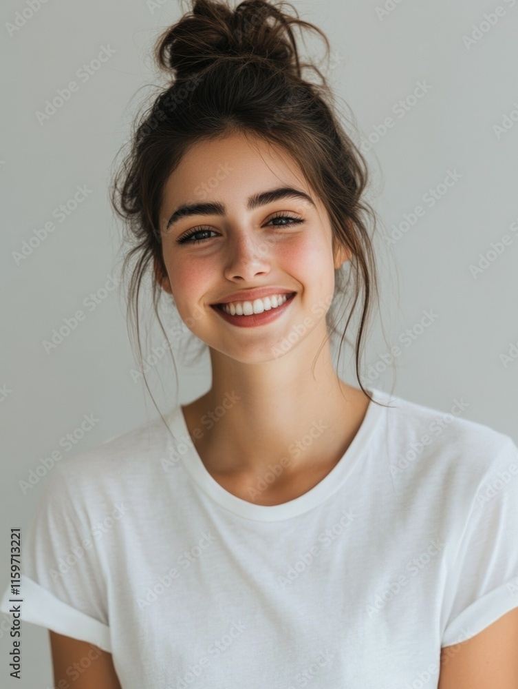 Smiling Woman Posing for Portrait Smiling Woman Posing for Portrait