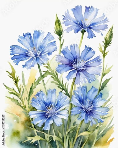 bouquet of blue flowers