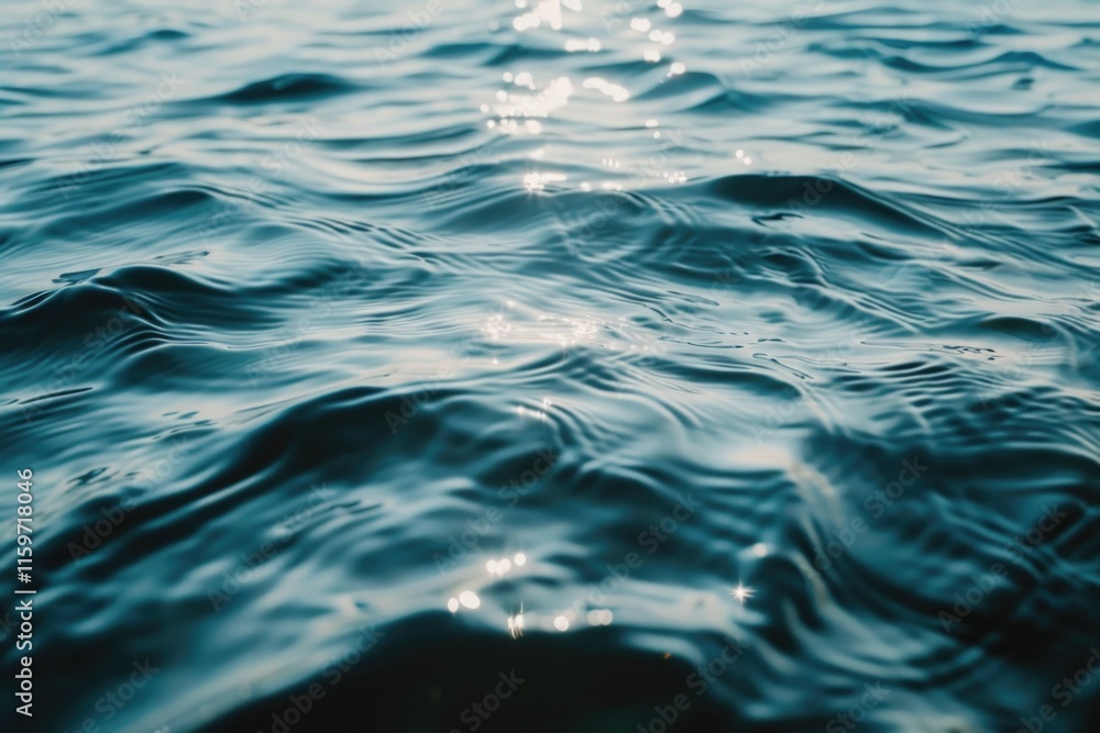 The water is calm and still, with ripples and waves that create a sense of tranquility The water is calm and still, with ripples and waves that create a sense of tranquility