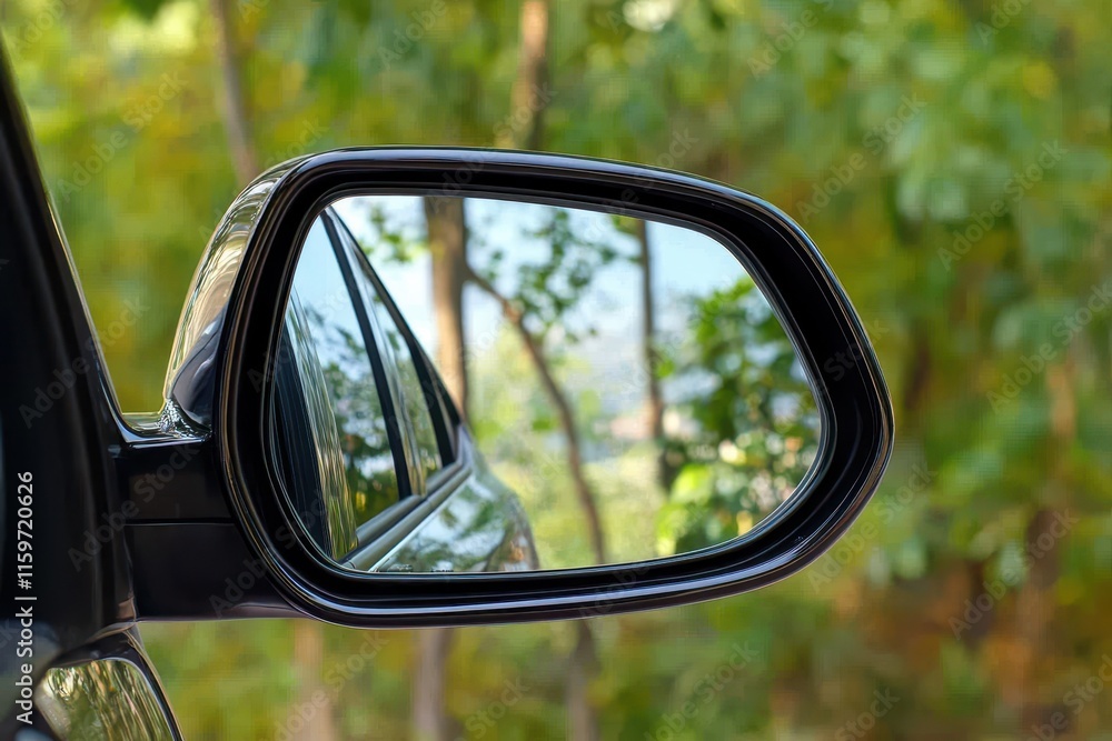 A stock photo of a car mirror signifies awareness perspective and the value of reflection on past experiences A stock photo of a car mirror signifies awareness perspective and the value of reflection on past experiences