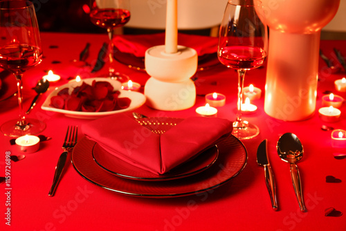 Romantic valentine's day di...