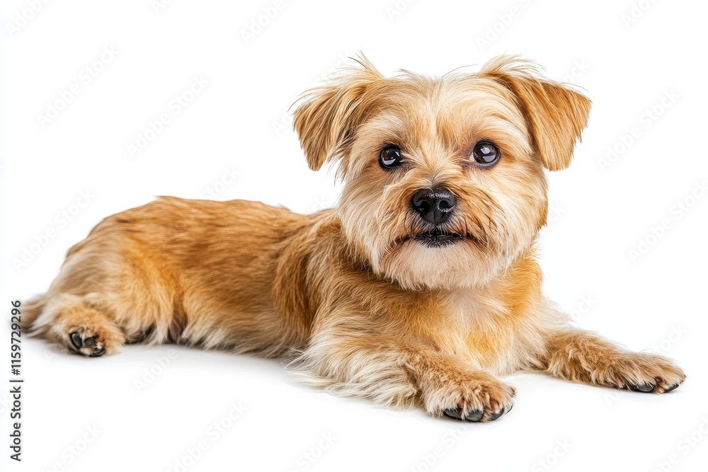 charming mixed breed dog image set on white charming mixed breed dog image set on white