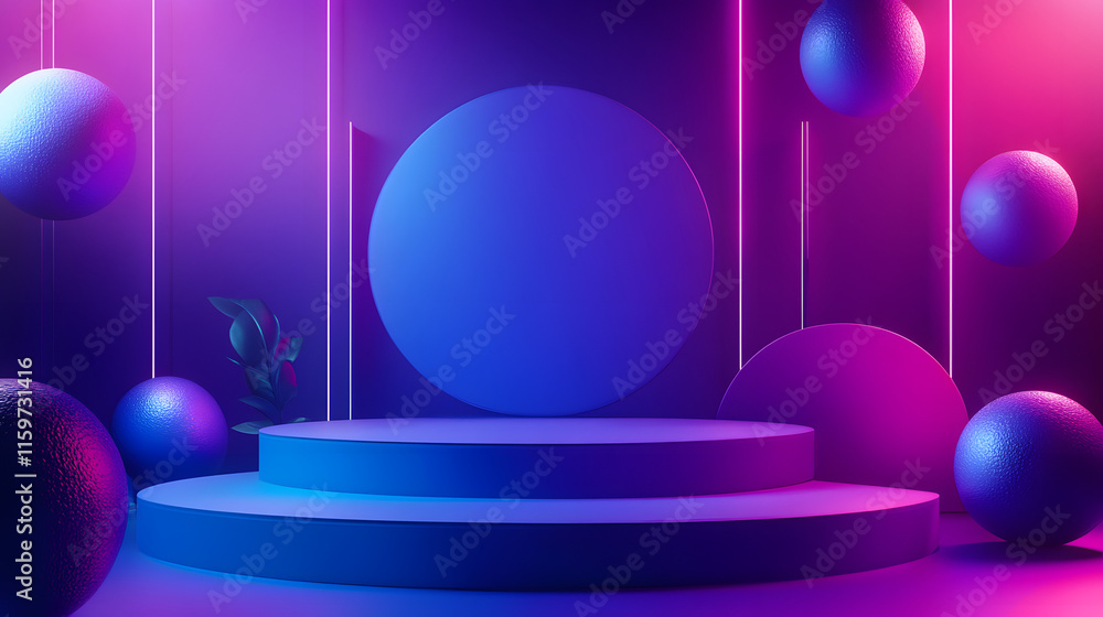 3d rendering of Blue and purple abstract geometric background. Scene for advertising, technology, showcase, banner, game, sport, cosmetic, business, metaverse. Sci-Fi Illustration. Product display
3d rendering of Blue and purple abstract geometric background. Scene for advertising, technology, showcase, banner, game, sport, cosmetic, business, metaverse. Sci-Fi Illustration. Product display