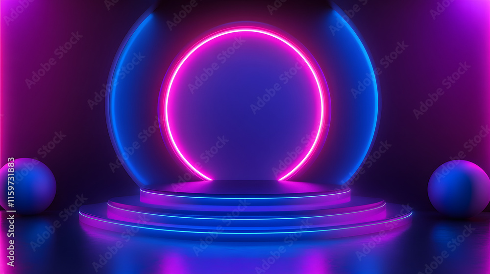 3d rendering of Blue and purple abstract geometric background. Scene for advertising, technology, showcase, banner, game, sport, cosmetic, business, metaverse. Sci-Fi Illustration. Product display
3d rendering of Blue and purple abstract geometric background. Scene for advertising, technology, showcase, banner, game, sport, cosmetic, business, metaverse. Sci-Fi Illustration. Product display