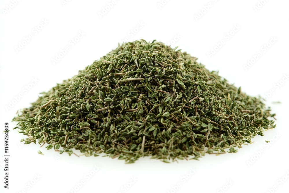 fresh thyme leaf on white background fresh thyme leaf on white background