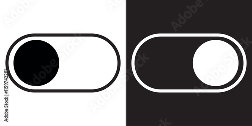Obraz na płótnie Vector design sliding button day and night. Concept: Day, night, ux, ui, button, interface. w salonie
