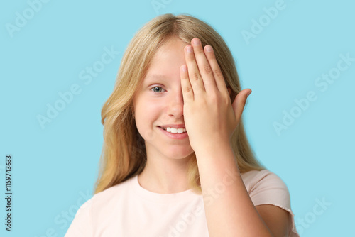 Teenage girl checking her e...