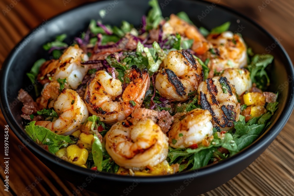 Shrimp salad with grilled seafood Shrimp salad with grilled seafood