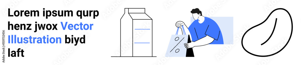 Man placing eggs into reusable bag, carton of milk, and organic vegetable. Ideal for sustainability, eco-friendly living, grocery shopping, reusable products, organic food, zero waste environmental Man placing eggs into reusable bag, carton of milk, and organic vegetable. Ideal for sustainability, eco-friendly living, grocery shopping, reusable products, organic food, zero waste environmental