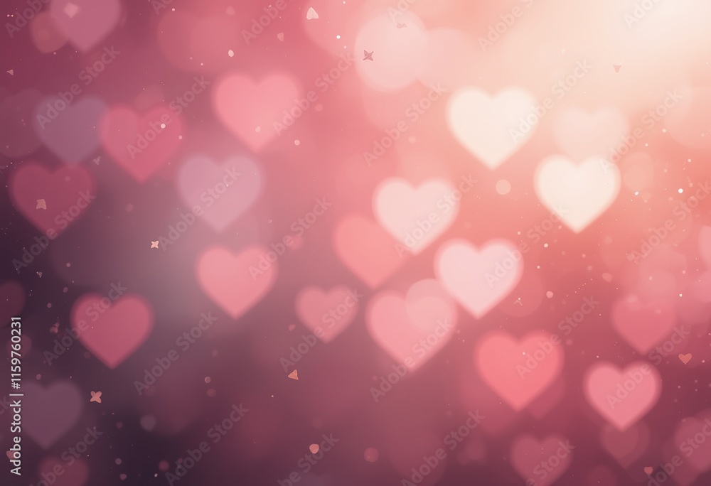 Abstract Pink Hearts Background Soft Romantic Love Abstract Pink Hearts Background Soft Romantic Love